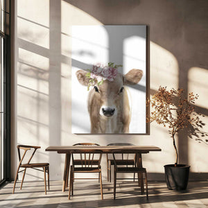 Tablou canvas „Floral Baby Calf” de Lola Peacock