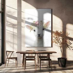 Tablou canvas „Floral Baby Sheep” de Lola Peacock