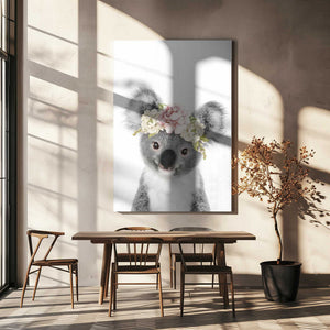 Tablou canvas „Floral Baby Koala” de Lola Peacock