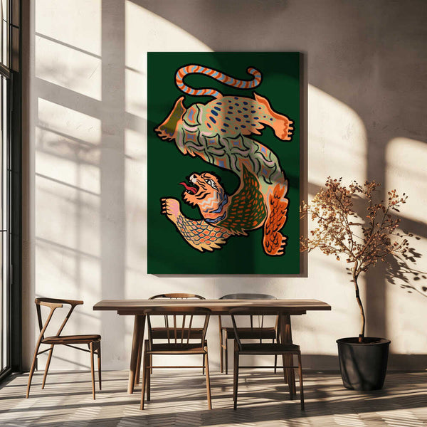 Tablou canvas „Asiantiger Green” de Arty Guava