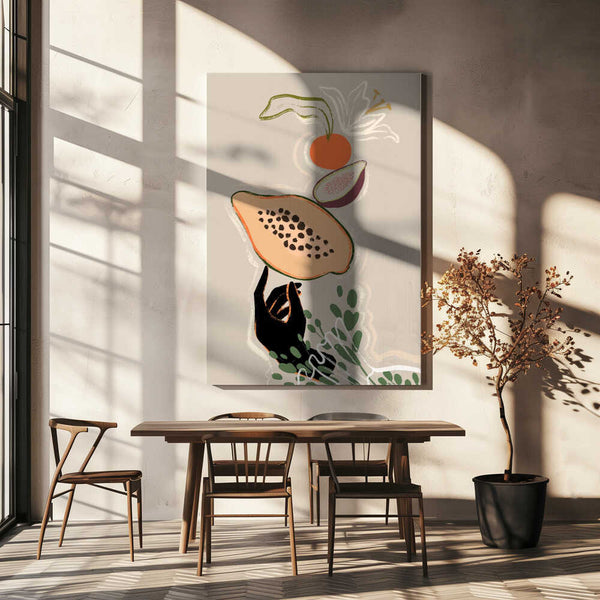 Tablou canvas „Balancing Fruits” de Arty Guava