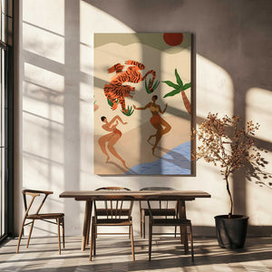 Tablou canvas „Dancing Tiger” de Arty Guava