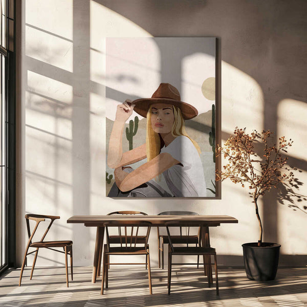 Tablou canvas „Cowgirl” de Emel Tunaboylu