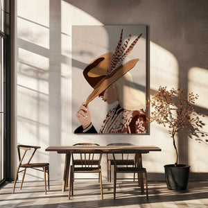 Tablou canvas „Feathered Elegance” de Emel Tunaboylu