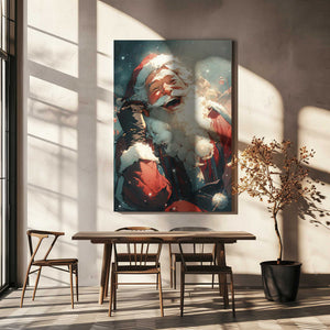 Tablou canvas „Jolly Santa's Call” de Treechild