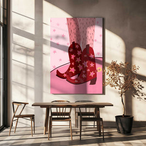 Tablou canvas „Starlit Boots” de Athene Fritsch
