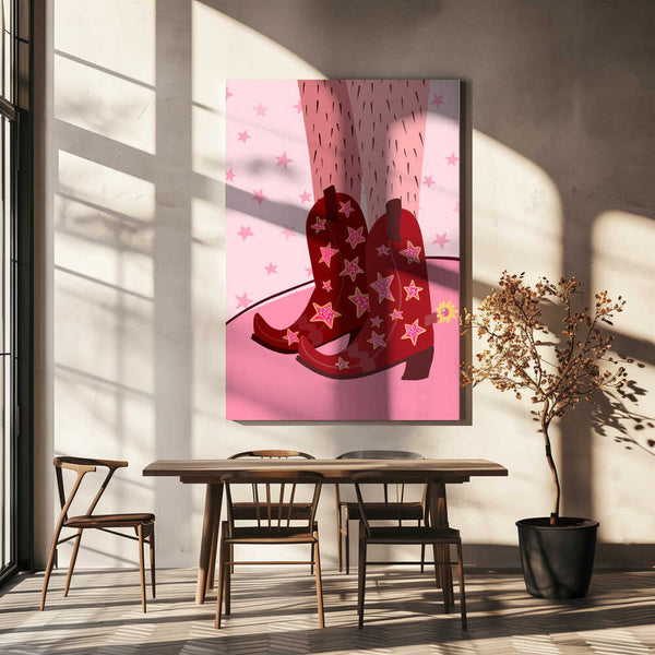 Tablou canvas „Starlit Boots” de Athene Fritsch