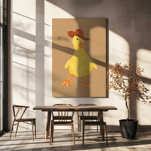 Tablou canvas „Daphne the Cowgirl Duckling” de Anyone Can Yeehaw