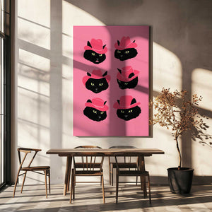 Tablou canvas „Marcy the Cowgirl Cat” de Anyone Can Yeehaw