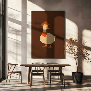 Tablou canvas „Bo the Cowboy Duck” de Anyone Can Yeehaw