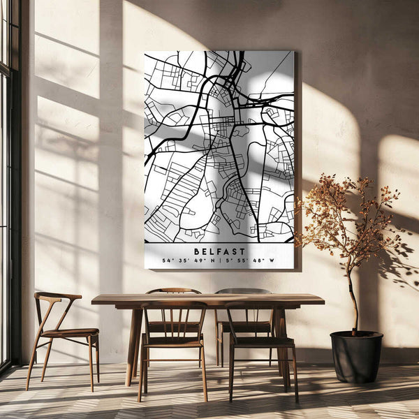 Tablou canvas „Black Maps 12” de Emiliano Deificus