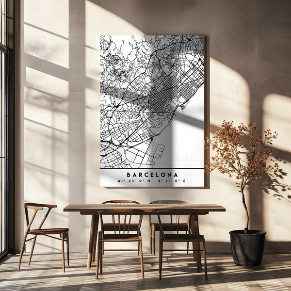 Tablou canvas „Black Maps 09” de Emiliano Deificus