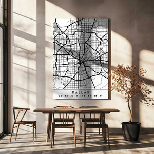 Tablou canvas „Black Maps 24” de Emiliano Deificus