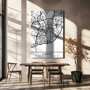 Tablou canvas „Black Maps 39” de Emiliano Deificus