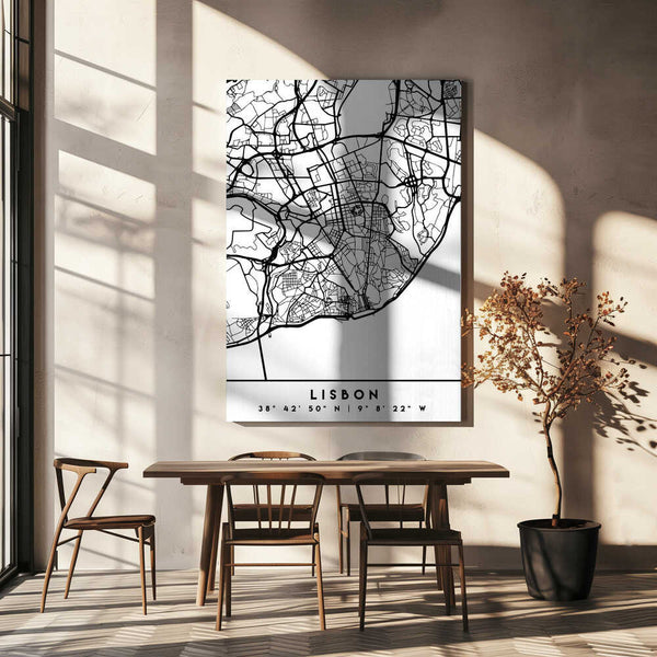 Tablou canvas „Black Maps 39” de Emiliano Deificus