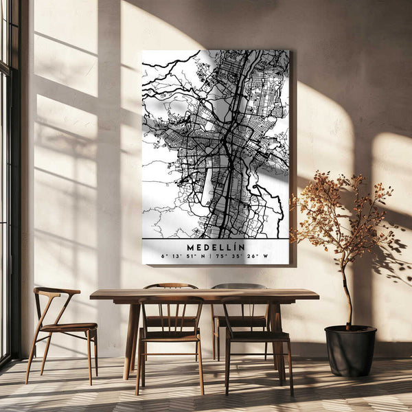 Tablou canvas „Black Maps 49” de Emiliano Deificus