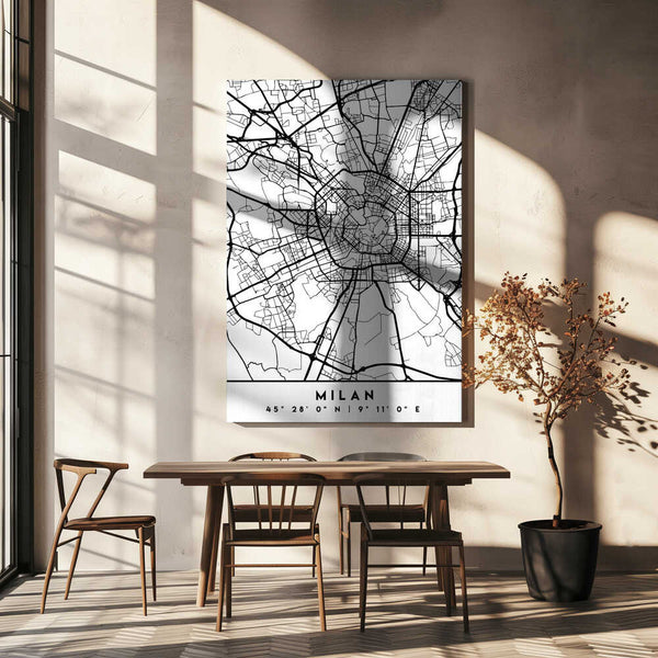 Tablou canvas „Black Maps 54” de Emiliano Deificus