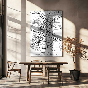 Tablou canvas „Black Maps 92” de Emiliano Deificus