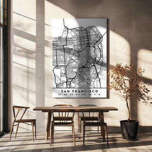 Tablou canvas „Black Maps 75” de Emiliano Deificus