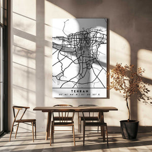 Tablou canvas „Black Maps 86” de Emiliano Deificus