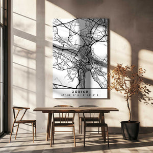 Tablou canvas „Black Maps 95” de Emiliano Deificus