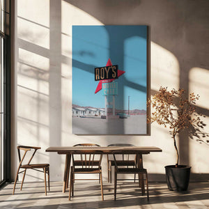 Tablou canvas „Roy's Motel Cafe Retro Sign” de Tom Windeknecht