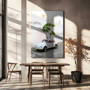 Tablou canvas „Pastel Volskwagen Beetle in the streets of Oaxaca Mexico” de Raisa Zwart