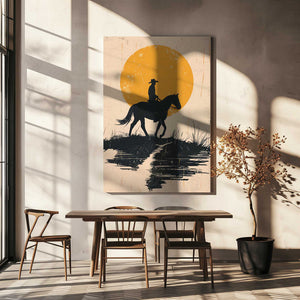 Tablou canvas „Cowboy In the Sunset” de Andreas Magnusson