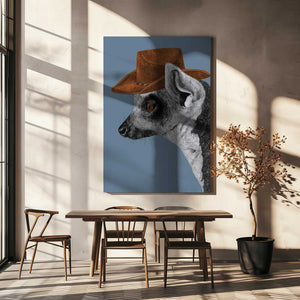 Tablou canvas „Felix The Cowboy Lemur” de Anyone Can Yeehaw