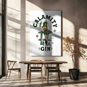 Tablou canvas „Calamity Gin Funny Retro Western Cowgirl Art” de The Whiskey Ginger