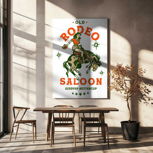 Tablou canvas „Old Rodeo Saloon Cowgirl: Giddyup Buttercup” de The Whiskey Ginger