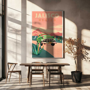 Tablou canvas „Jalisco Mexico Vintage Travel Poster” de The Whiskey Ginger