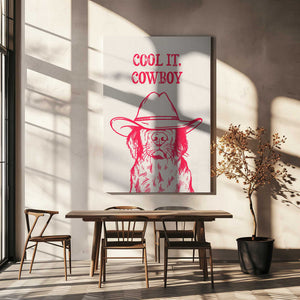 Tablou canvas „Cool it Cowboy Pink” de Tara Royle