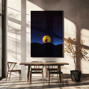 Tablou canvas „The Rider and the Moon” de Taudalpoi