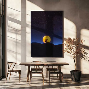 Tablou canvas „The Rider and the Moon” de Taudalpoi