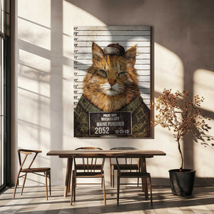 Tablou canvas „Cat In A Police Lineup” de Mike Koubou