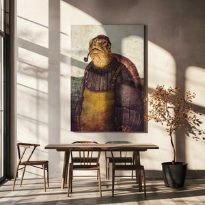 Tablou canvas „Vintage Stylish Turtle” de Mike Koubou
