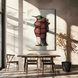 Tablou canvas „Skybound Penguin” de Mike Koubou