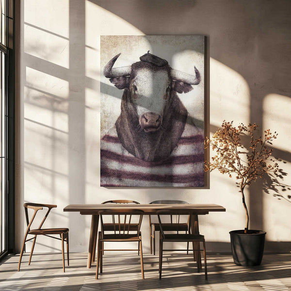 Tablou canvas „Bovine Chic Style” de Mike Koubou