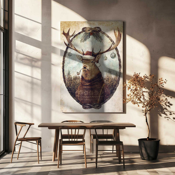 Tablou canvas „Thinking Wild Christmas” de Mike Koubou