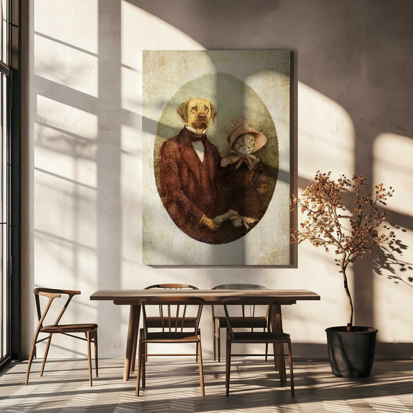 Tablou canvas „Victorian-style Portrait Couple” de Mike Koubou