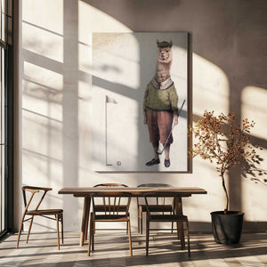 Tablou canvas „Alpaca Golf Club” de Mike Koubou