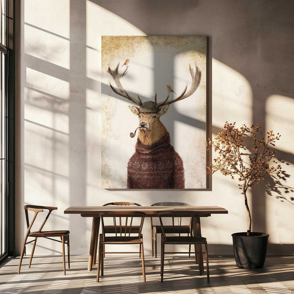 Tablou canvas „Winter Stag” de Mike Koubou