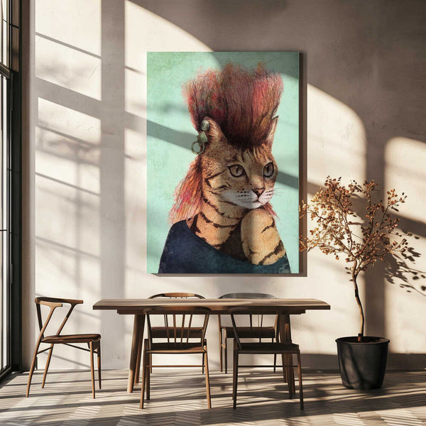 Tablou canvas „Stylish Tabby Cat” de Mike Koubou
