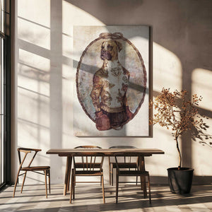 Tablou canvas „Tattooed Boxer Pup” de Mike Koubou