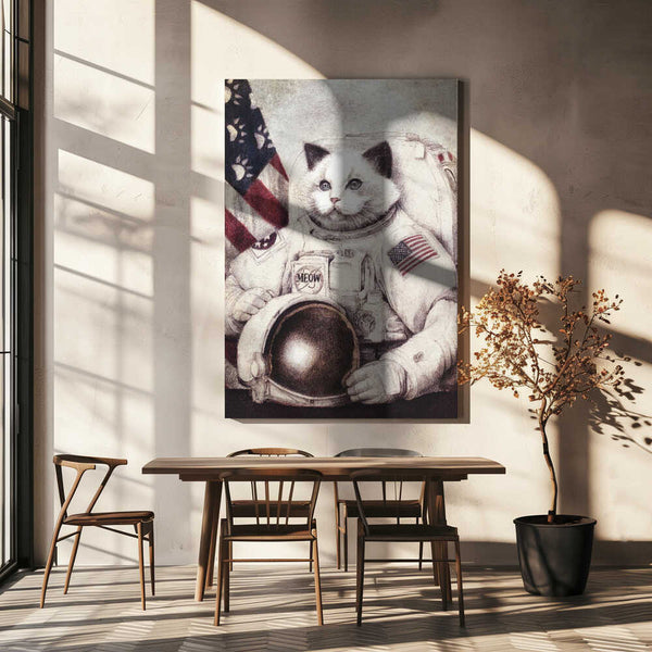 Tablou canvas „Meow Out of Space” de Mike Koubou