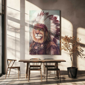 Tablou canvas „Majestic Lion” de Mike Koubou