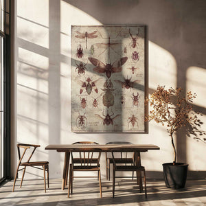 Tablou canvas „Vintage-style  Insects” de Mike Koubou