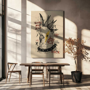 Tablou canvas „Cockatoo Uprising” de Mike Koubou