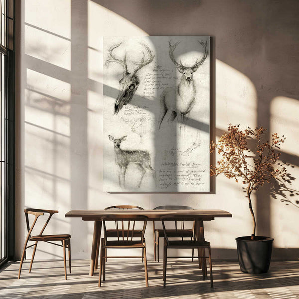 Tablou canvas „Anatomical Drawings Of Deer” de Mike Koubou
